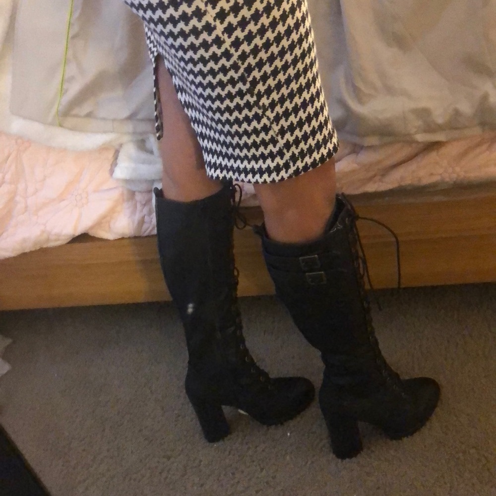 Charlotte Russe boots with laces